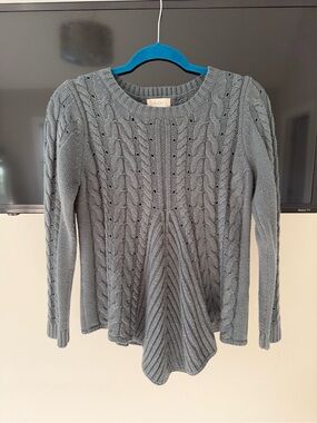 Altar'd State Gray Cable Knit Sweater